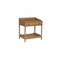 Three-Legged circular table Retro Design Nightstand Sturdy Construction for Renters