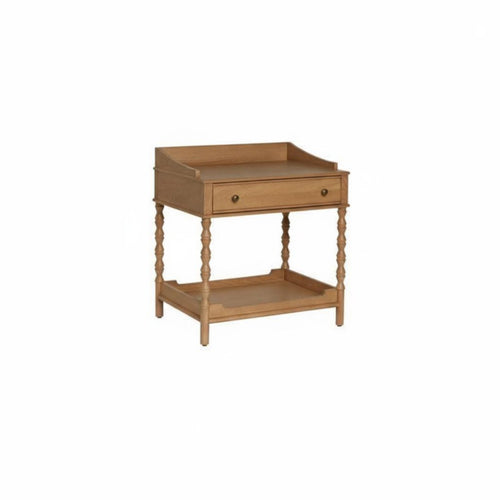 Three-Legged circular table Retro Design Nightstand Sturdy Construction for Renters