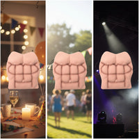 Wearable Muscle Chest Molded Foam Torso with Straps Lightweight Prop Realistic for Adults, Performers, Costume Parties, Stage Performances, Pranks