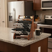 Tabletop knives Display Holder Organized knives Display Stand Space-Saving Non-Folding Holder for Kitchen Countertop, Counter