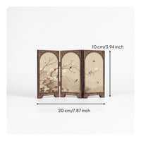 Chinese-Style Screen Decoration Retro Three-Panel Divider Hinged for Study