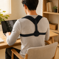 Back Support Belt Posture Corrector, Elastic Back Strap for Sports & Daily Use, Adjustable Back Straightener for Women & Men
