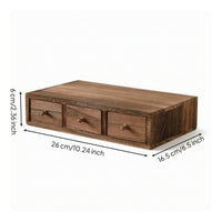 Caja De Almacenamiento De Escritorio Con Cajones Compacto Wooden Storage Box