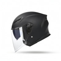 Half-Style Motorcycle Helmet Glossy Motorcycle Helmet with Face Visor Streamlined Detachable Liner for Commuters
