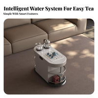 Integrated Kettle Tea Table Multi-Functional Design Household Furnishing Heat-Resistant Easy to Clean for Adults, Reception Area