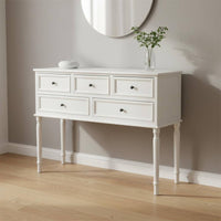 Black Wooden Dresser American Style Five Drawer Dresser Multi 5-Drawer Cabinet Drawer Chest for Bedroom, Living Room