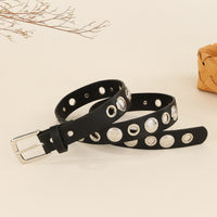 Punk Chain Belt with Hollow Design, No Punching Needed, Unisex