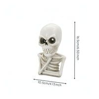 Sitting Skeleton Statue Spooky Skeleton Figurine Collectible for Desk