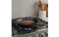 3 Pieces Enameled Cast Iron Skillet Set Heat Retention