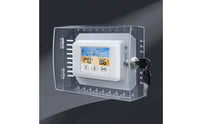 Thermostat Lock Box Transparent Thermostat Cover with Key for Offices, Landlords