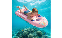 Easy-Grip Handles Kids Inflatable Surfboard Thickened Material Kids Water Buoyant Board High Buoyancy Childrens Handled Bodyboard Long-Lasting for Children, Beginners, Beach