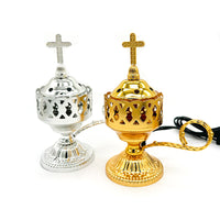 Electric Incense Burner, Iron, Classical Style, Electroplated Finish