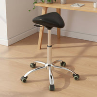 Swivel Saddle Stool Wheeled Ergonomic Saddle Chair Postural Support Height Adjustable Stool for Dentists