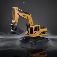 Wireless Control Digging Machine Flexible Digging Boom 6 Control Digging Machine Toy RC Digger Toy Illuminated Lights RC Tracked