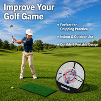 Golf Practice Net, 30cm Three-Layer Golf Chipping Net for Garden, Portable Indoor Outdoor Golf Net and Mat Set