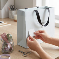 Premium Pearl White Gift Bags with Handles for Retail, Jewelry, and Tea Packaging