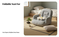 Adjustable Backrest Lounger Multi-Position Lazy Sofa Space-Saving Foldable for Students, Teens, perusing