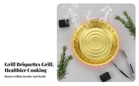 Grease Draining Design Disposable Aluminum Foil Grill Pan Easy Cleanup Disposable BBQ Tray High Heat Resistant Perforated Aluminum Grill Pan Exposed Safe for Grillers, Home Cooks, Event Hosts, Oven, Camping, Picnics, Parties