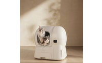 Automatic Cat Waste Container Anti-Scattering Enclosed Cat Waste Container Intelligent Pet Supply for Cats, Home, Living Room