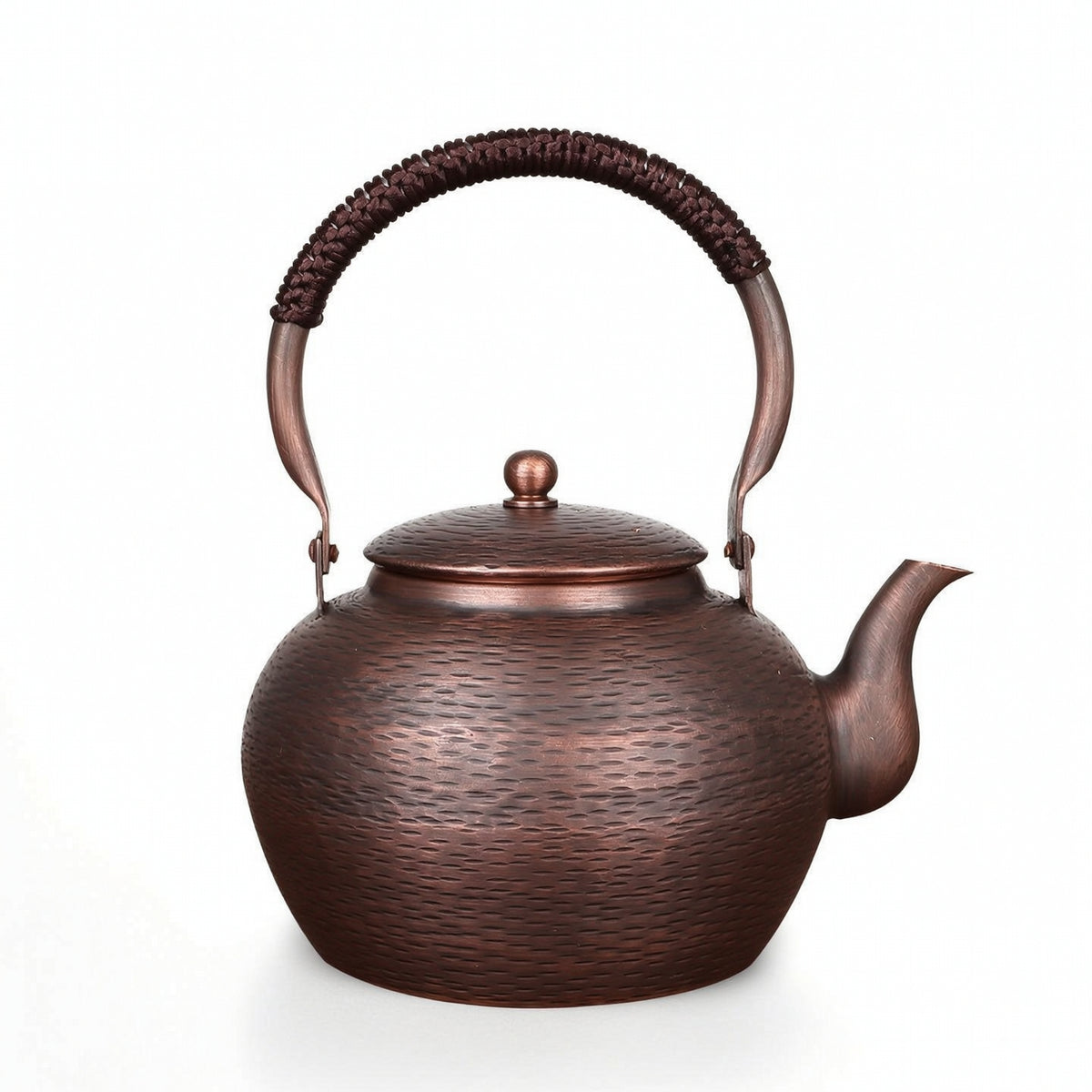 Copper Tea Kettle Thickened Hammered Copper Kettle Decorative Teapot with Lid for Home