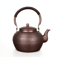 Copper Tea Kettle Thickened Hammered Copper Kettle Decorative Teapot with Lid for Home