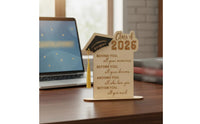 Class of 2026 Graduation Plaque Layered Wood Design Wooden Graduation Keepsake