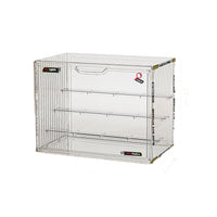 Striped Toy Storage Box with Magnetic Door, Transparent, Foldable, 12L