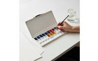 33 Well Watercolor Palette Foldable Watercolor Gouache Palette Airtight Paint Storage Box Sturdy Plastic for Outdoor Painting