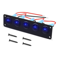 Universal Fit Marine Boat Switch Panel Multi-Function Automotive Electrical Part Pre-Wired for Car Modifiers