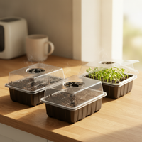 Seedling Starter Trays with Lids, Reusable Plant Germination Trays for Garden, Greenhouse, and Hydroponics