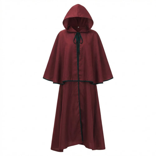 Hooded Cloak Maxi Cape, Fancy Dress Costume Halloween, Hooded Cloak Maxi Polyester, Fancy Dress Costume for Party Goers