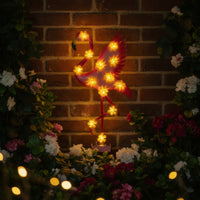 Solar Flamingo Light Outdoor Solar-Powered Wall Light Lamp Metal for Patio