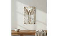 Protective Angel Wall Art Weathered Rustic Protective Angel Sign Ready to Hang