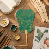 Thickened Xuan Paper Round Fan for Calligraphy and Painting, Half-Sized Raw Antique Style Blank Fan