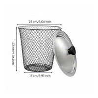 2 Pieces Wire Mesh Compost Container Domed Lid Kitchen Waste Container 23 Cm