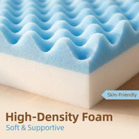 Egg Crate Foam Mattress for Pressure Sore Prevention, Removable Wedge Cushion