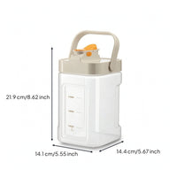 Wide-Mouth Drink Dispenser with Tap Transparent Fridge Water Jug with Spout Food-Grade Water Container with Spout Leak-Resistant for Families
