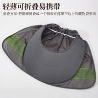 厂家工地防晒安全帽 户外防晒透气遮阳帽 网布护颈反光条遮阳帽