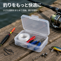 Transparent Tackle Box, Lure Case, Fishing Gear Storage, Plastic, Snap-Open Type