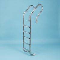 Stainless Steel Pool Ladder Flange-Mounted Pool Ladder with Handrails Rust Resistant for Facility Managers, Swimming Pools, Leisure Facilities