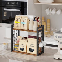 Iron Desk Shelf Sturdy Multi-Tier Storage Rack Easy to Clean for Vanity