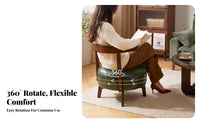Round rotate Stool with supportrest 360° Mobility Small Seating Low silhouette Design