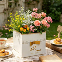 Lace Trim Planter Metal Iron Planter Box Lightweight for Balcony, Courtyard