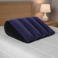 Inflatable Angled Pillow Flocked Surface Bed Backrest Cushion Portable