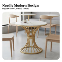 2 Pieces Modern Armchair and Table Set Upholstered Lounge Chair Cushioning Sturdy Construction Accent Chair Suitable for Cafe Owners Adults Restaurant Reception Workplace Waiting Area
