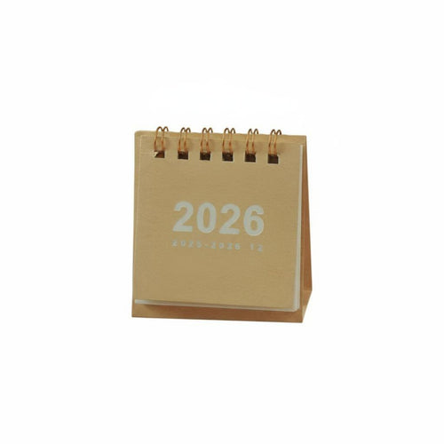 2026 Desk Calendar, Mini, Portable, Minimalist Design, Paper, Desktop Decor