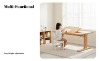 Adjustable Desk and Chair Set Tilting Desktop children's Furniture Built-in Storage Drawer Side Bag Hanger for Schoolwork