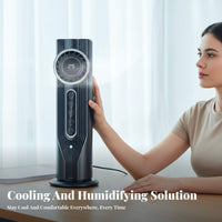 Desktop Water Cooling Fan Cools & Humidifies Portable Misting Fan Quiet USB Desk Chiller for Office, Bedroom, Dorm Room