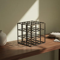 Hollow Cube Sculpture Modern Minimalist Geometric Sculpture Compact Size