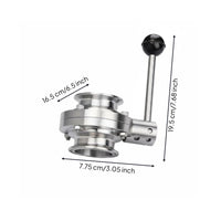 Quick-Install Butterfly Valve Polished Metal Industrial Part